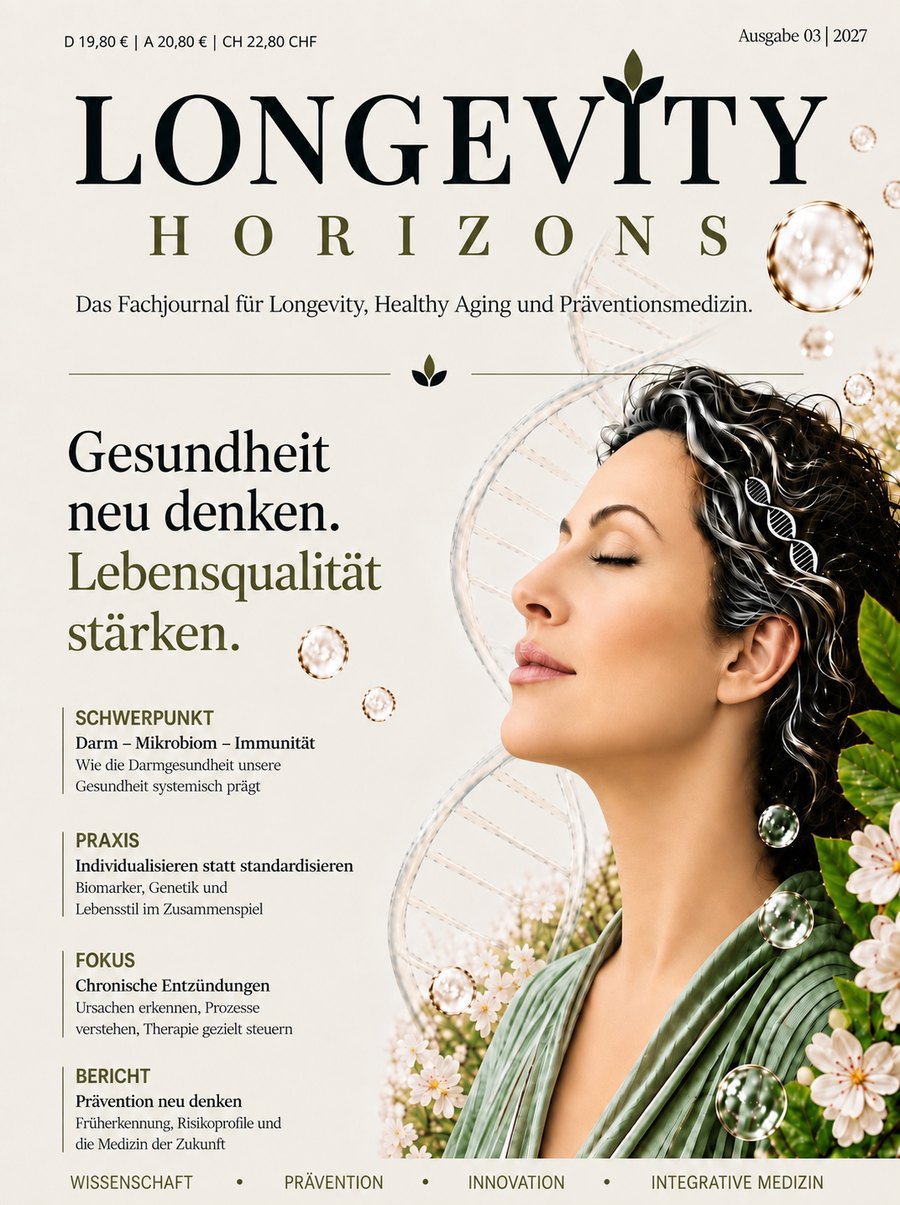 Cover Longevity Horizons — Ausgabe 03 | 2027