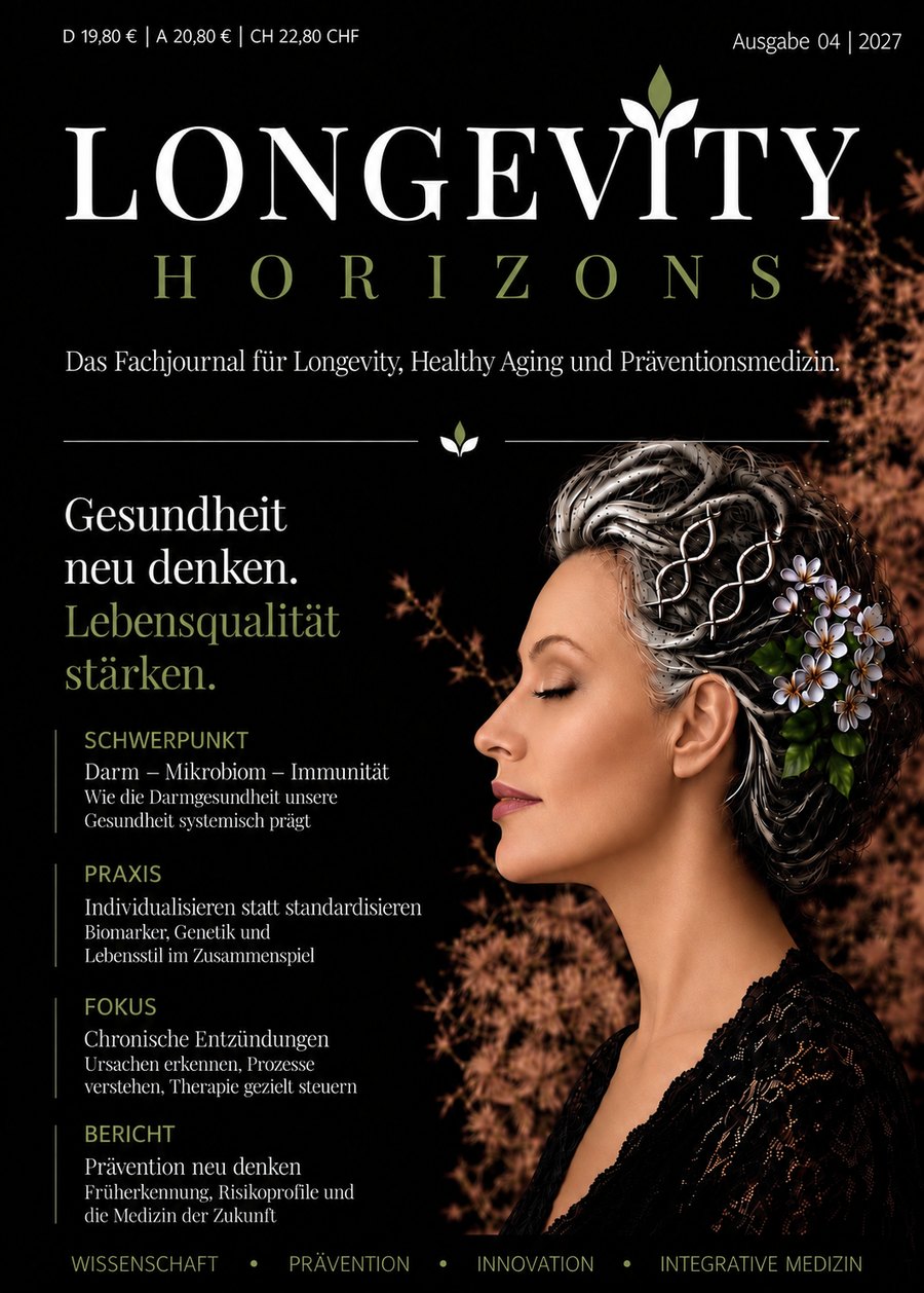 Cover Longevity Horizons — Ausgabe 04 | 2027